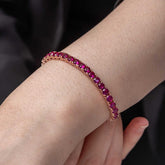 Silver Pink Stone Waterway Women's Bracelet